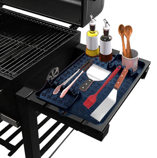 Silicone Griddle Tools Mat for Blackstone BBQ Grill Tool Rest Heat Resistant Spatula Mat Blackstone Griddle Accessories Silicone Outdoor Grill Pad for Kitchen Countertop & Cooking (Black1) Feeling My Adventure