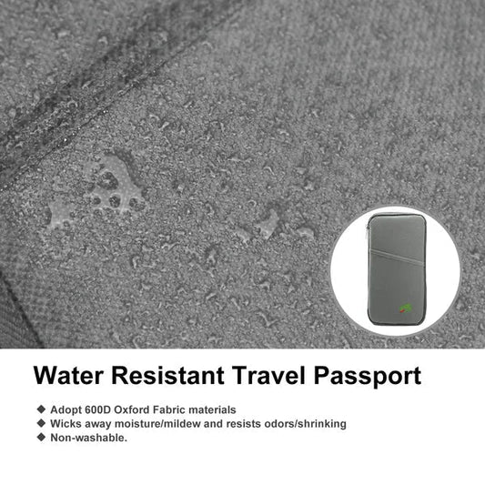 Travel Passport Wallet 12Cells Ticket ID Credit Card Holder Water Repellent Documents Phone Organizer - Feeling My Adventure
