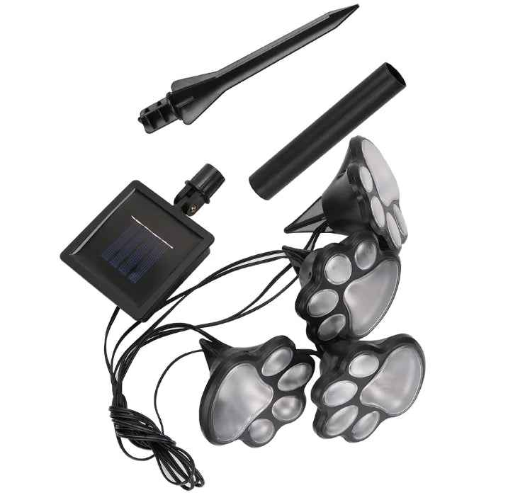 Outdoor Solar Bear Paw Landscape Stake Lights Feeling My Adventure
