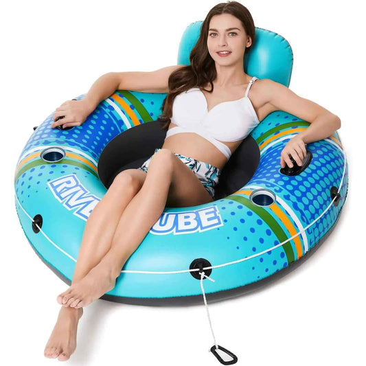 Jasonwell Deluxe River Float - Adult-Sized Tube with Cup Holders Feeling My Adventure