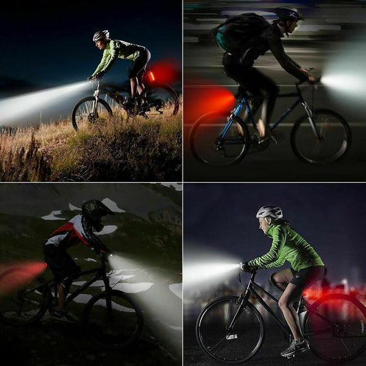 Rainproof USB Rechargeable LED Bike Headlight Set - Front & Rear Cycling Light - Feeling My Adventure
