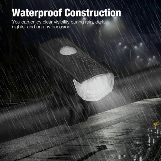 Rainproof USB Rechargeable LED Bike Headlight Set - Front & Rear Cycling Light - Feeling My Adventure
