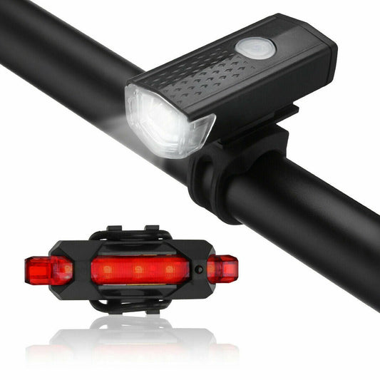 Rainproof USB Rechargeable LED Bike Headlight Set - Front & Rear Cycling Light - Feeling My Adventure