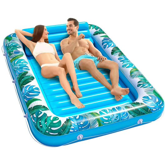 SOL-LUXE Oversized Inflatable Pool Lounge Raft Feeling My Adventure