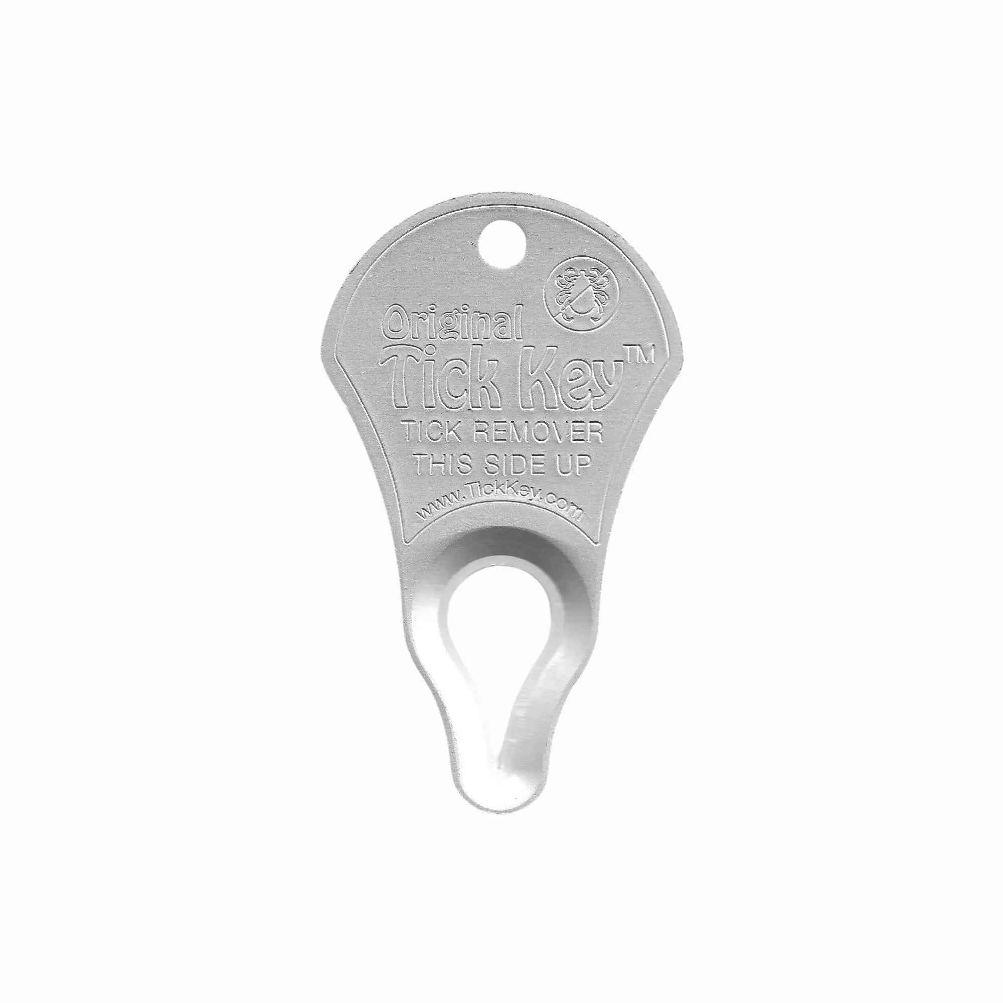 The Original Tick Key - Tick Detaching Device - Portable Safe and Highly Effective Tick Detaching Tool (Silver) Feeling My Adventure