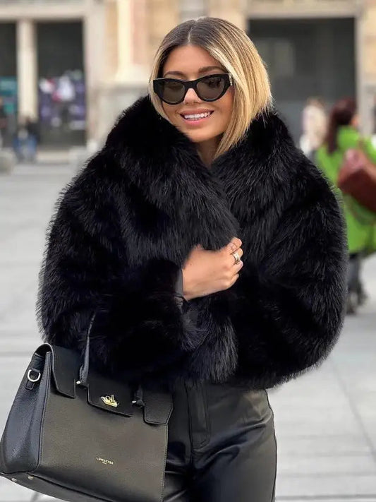 Chic Winter Plush Coat Feeling My Adventure