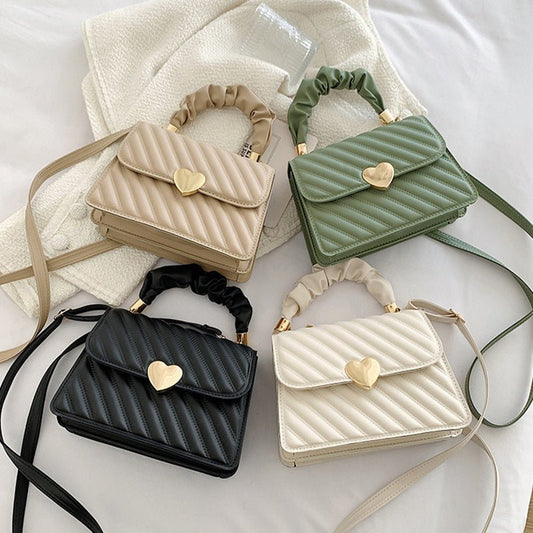 Women Handbags Fashion Chain Shoulder Bags With Love Metal Design - Feeling My Adventure