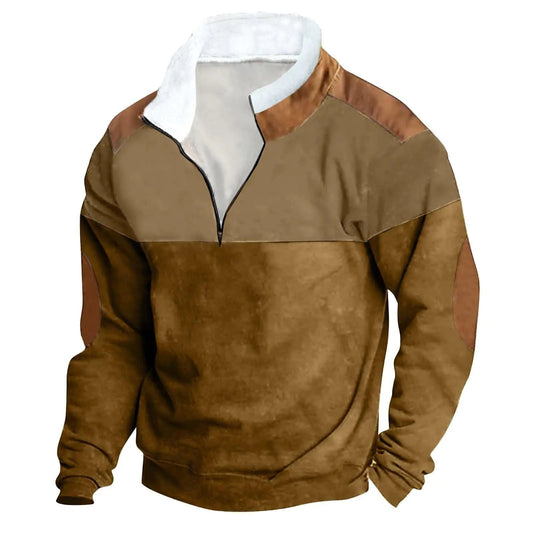 Western Aztec Pullover - Men's Fleece Quarter Zip Feeling My Adventure
