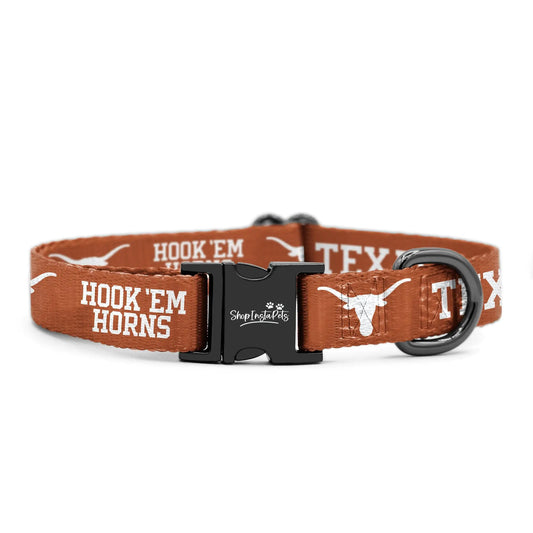 Texas Longhorns Collars and Leashes | Officially Licensed | Fits All Pets! (Medium Collar) Feeling My Adventure