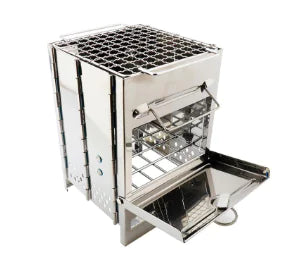 Portable Mini Square Fire Pit BBQ Grill (Stainless Steel) Feeling My Adventure